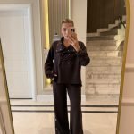 Bitter Coffee Collar Premium Quality Modal Fabric Double Set with Snaps