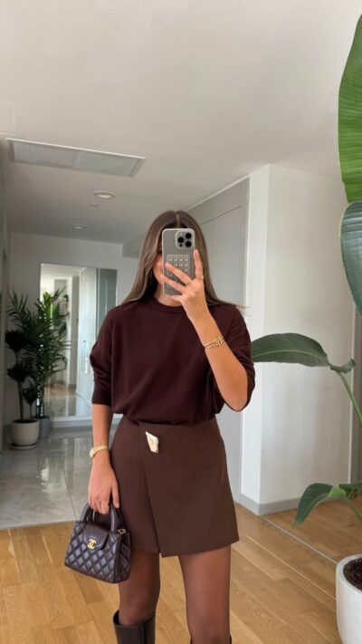 Zeina Knitwear Sweater - Brown