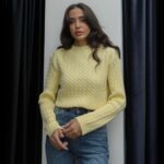 YELLOW TUTI HAIR BRAIDED SWEATER
