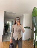 Bloom Button Detailed Knitwear - Mink