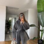 Premium Belted Pocket Coat - Gray