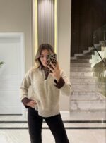 Light Beige-Brown Neck Jeans - Image 2