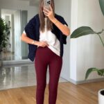 Oys High Waist Lycra Tights - Claret