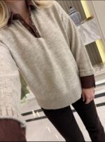 Light Beige-Brown Neck Jeans - Image 3
