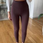 Oys High Waist Lycra Tights - Brown