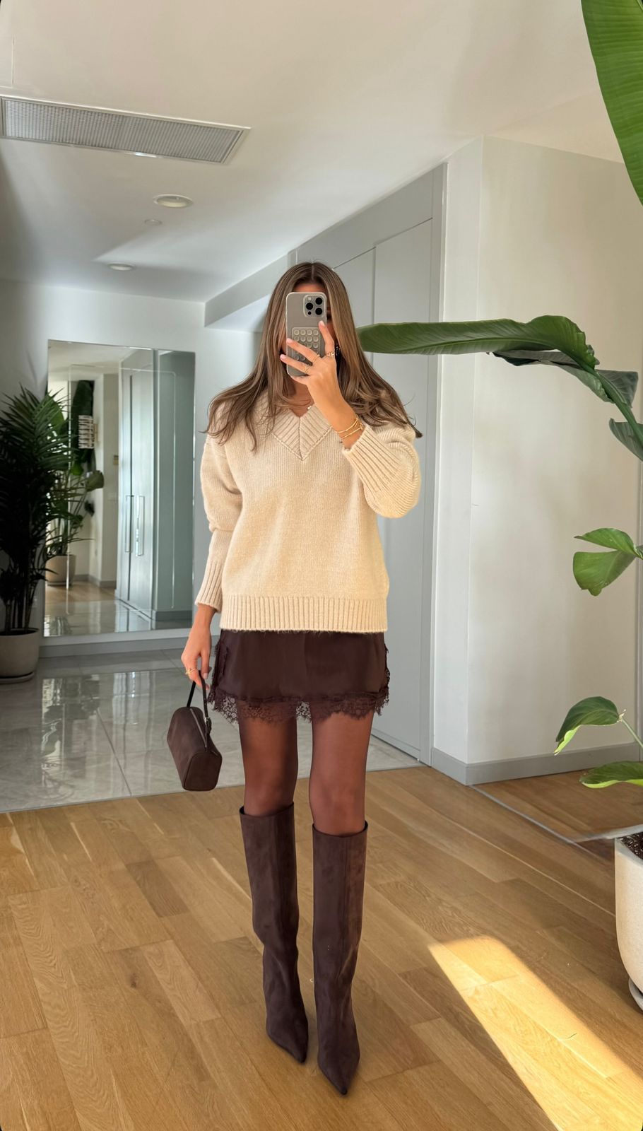 41b5d52e-36ae-4b84-b315-07555e5d6217 Satin Dress Knitwear Sweater Double Set - Image 1