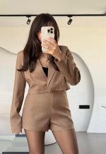 Vitaluxe Stone Camel Shorts Set - Image 4