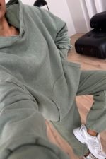 Antique Green Sweat Tracksuit Set - Image 3
