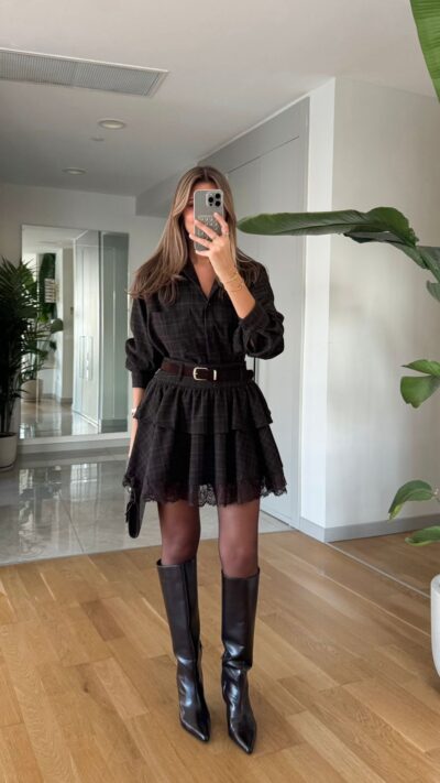 Ryn Checkered Set - Brown