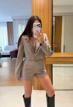 Vitaluxe Stone Mink Shorts Set - Image 2