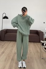 Antique Green Sweat Tracksuit Set - Image 2