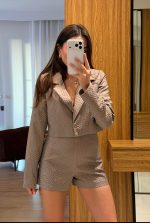 Vitaluxe Stone Mink Shorts Set - Image 3