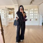 Parachute Fabric Detailed Waisted Shrinking Set