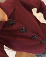 Red Ruby Bow Cardigan - Image 2