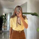 Scarf Knitwear - Yellow