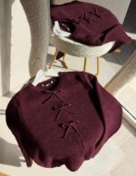 Festive Knit Cardigan - Cherry - Image 2