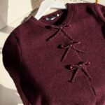 Festive Knit Cardigan - Cherry