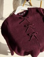 Festive Knit Cardigan - Cherry