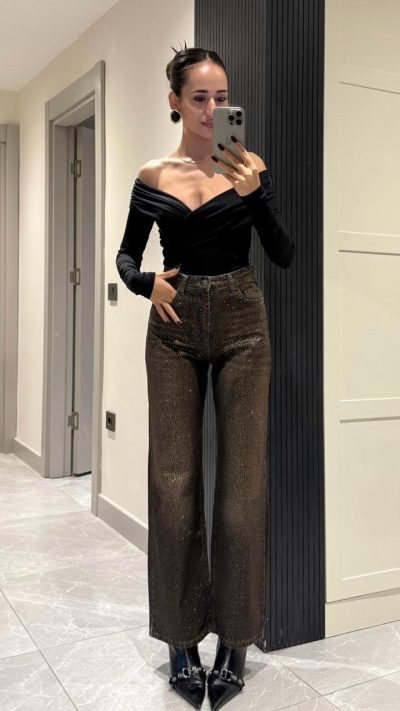 Brown Vintage Premium Stone Jean