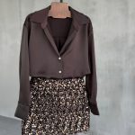 PRE-ORDER-Sequined Copper Skirt