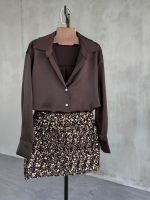 PRE-ORDER-Sequined Copper Skirt