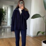 Oys High Waist Lycra Tights - Navy Blue