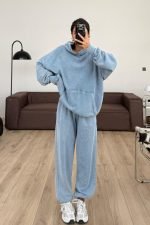 Antique Blue Sweat Tracksuit Set