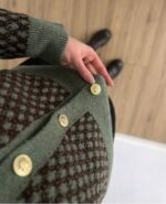 Olive Heritage Buttoned Cardigan - Image 3