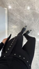 WAIST STONE PROCESSING DETAILED TIGHTS - Image 3