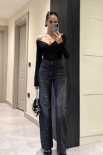 Last Double Breasted Drape Collar Blouse - Image 2