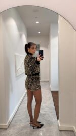 Midnight Sequin Blazer Set— Gold - Image 4