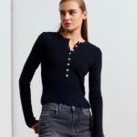 Wool Blended Thin Knitwear-Black