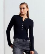Wool Blended Thin Knitwear-Black