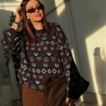 Navy Blue New Year Themed Sweater