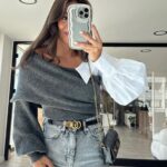 Anthracite Collar Shirt Detailed Knitwear