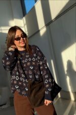 Navy Blue New Year Themed Sweater - Image 3