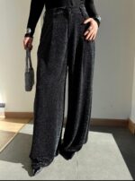Shimmerical Back Neckline Asymmetrical Blouse Set - Image 2