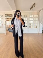 Women's White Striped Shirt