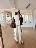 Parachute Fabric Detailed Waisted — Beige - Image 2