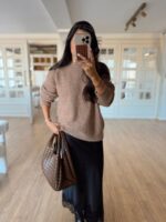 Brown Wool Crew Neck Sweater