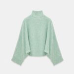 Mint Green Turtleneck Cropped Sweater