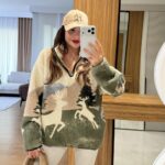 Presy Beige Deer Teddy Sweater