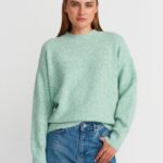 Women's Mint Green Knit Sweater