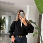 Black Half Zip Knit Sweater