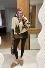 Presy Khaki Deer Teddy Sweater