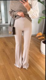 Rose Spanish Leg Lycra Trousers - Beige - Image 2