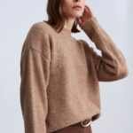 Brown Wool Crew Neck Sweater