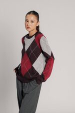Élégance Argyle Knit