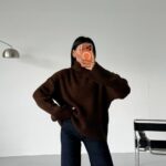 Brown Turtleneck Sweater