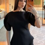 Women's Black Puff Set